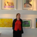 Laura tijdens expositie Zandvoort